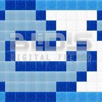 Glass Tiles Border: Blue Accent