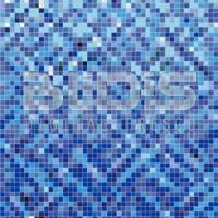 Glass Tile Mosaic Gradient: Blue Cross: