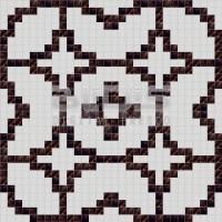 Glass Tiles Repeating Pattern: Black Flowers - pattern