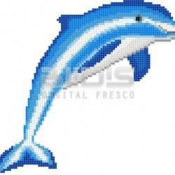 Mosaic Glass Tile - Dolphin