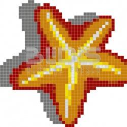 Glass Tile Mosaic for Decorative Facing: Starfish