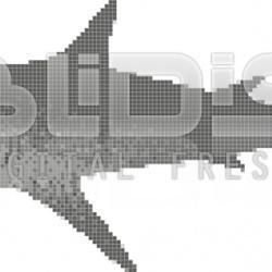 Glass Figure for Decorative Facing: Gray Shark