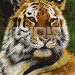 Glass Tile Mural: Tiger
