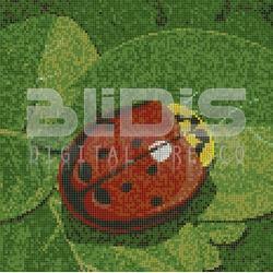 Glass Tile Mural: Ladybug