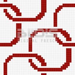 Glass Mosaic Repeating Pattern Module: Chains