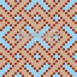 Glass Mosaic Repeating Pattern Module:  Inwrought Squares