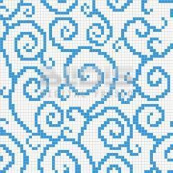 Стъклокерамична Мозайка: Синя Плетеница