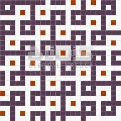 Glass Mosaic Repeating Pattern for Decorative Facing: Purple Screen - partten