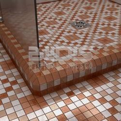 Glass Mosaic Repeating Pattern: Brown Harmony - Bathroom