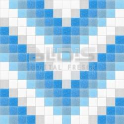 Стъклокерамична Мозайка: Синя Шарка