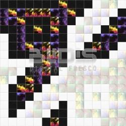 Glass Mosaic Repeating Pattern: Colored Origami - pattern