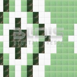 Glass Mosaic Repeating Pattern: Green Path - pattern