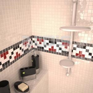 Glass Tiles Border: Colored Harmony 1 - bathroom