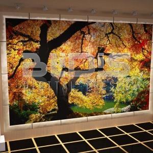 Glass Tile Mosaic Mural: Golden Autumn - lobby