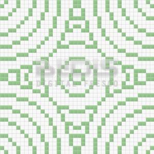 Glass Mosaic Repeating Pattern Module: Green Circles