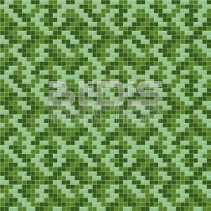Glass Mosaic Repeating Pattern for Decorative Application: Green Tracery - pattern tiled