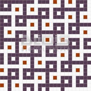Glass Mosaic Repeating Pattern for Decorative Facing: Purple Screen - partten