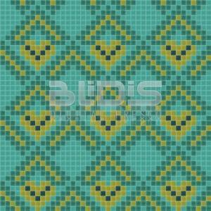 Glass Mosaic Repeating Pattern for Decotarive Facing: Grandmothers