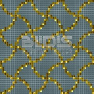 Glass Tiles Repeating Pattern for Decative Application: Golden Chains - pattern tiled