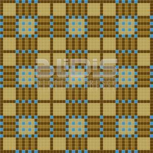 Mosaic Repeating Pattern: Brown Harmony with Blue Accent - pattern tiled