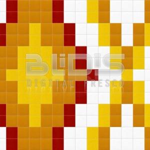 Glass Mosaic Repeating Pattern for Interior/Exterior Facing: Yellow Path - pattern