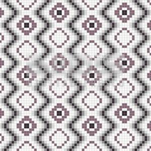 Glass Mosaic Repeating Pattern for Interior/Exterior Facing: Tracking Eyes - pattern tiled
